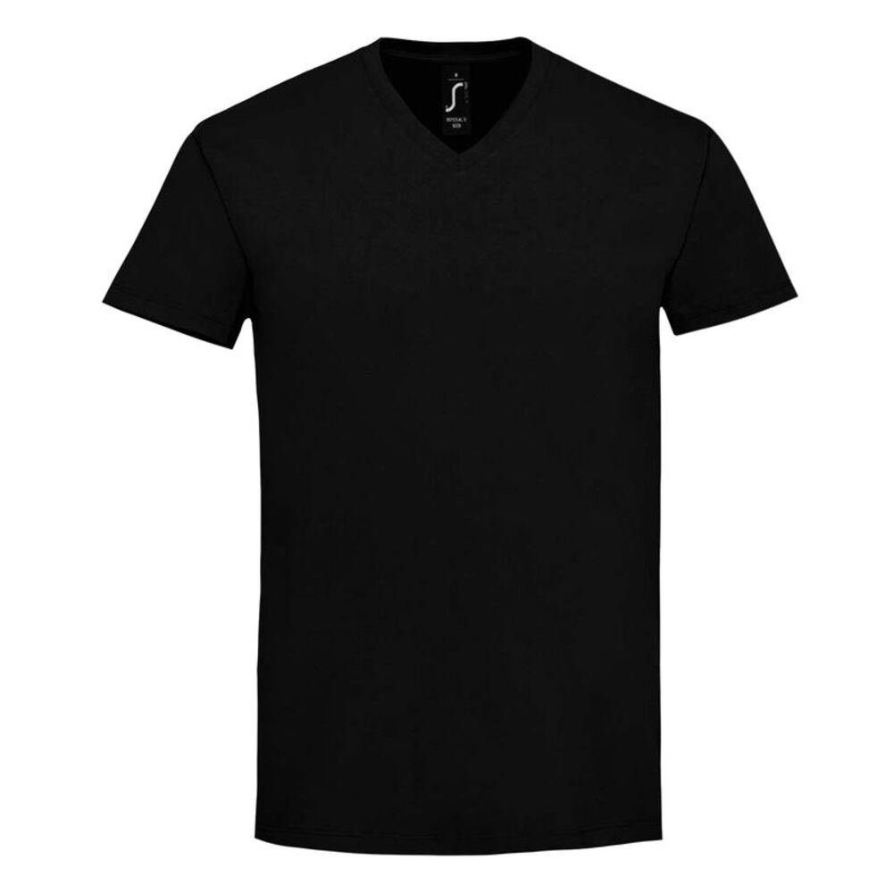 SOLS Mens Imperial V Neck / Deep Black